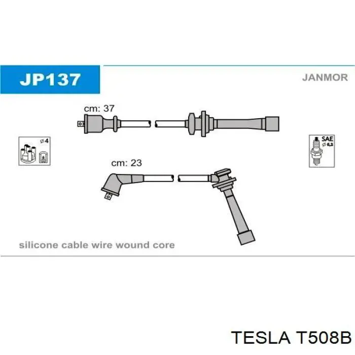 T508B Tesla Fios de alta voltagem, kit