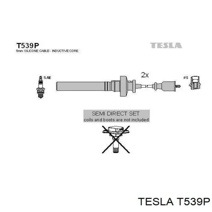 Compre T539P Tesla Fios de alta voltagem, kit