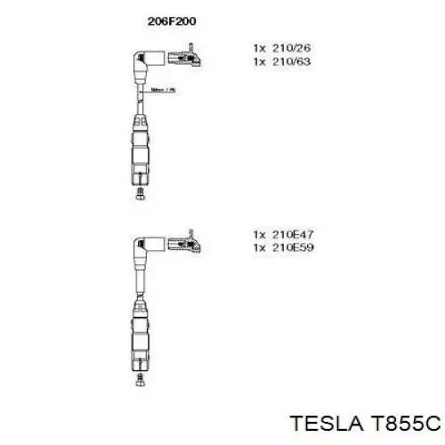 Compre T855C Tesla Fios de alta voltagem, kit