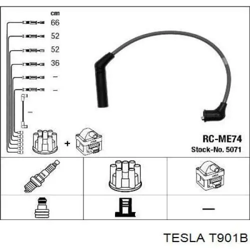 Compre T901B Tesla Fios de alta voltagem, kit