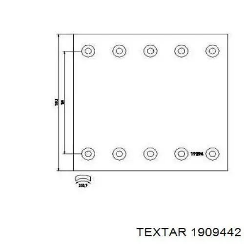 Placa sobreposta do freio traseira (TRUCK) Textar 1909442 preço, a partir de 88,31 USD