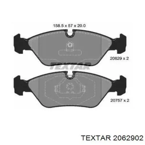 Compre 2062902 Textar Sapatas do freio dianteiras de disco