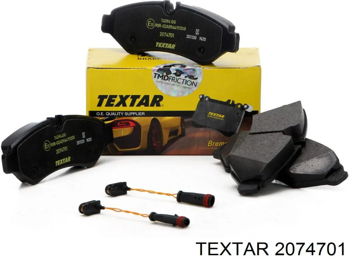 2074701 Textar Sapatas do freio traseiras de disco