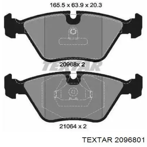 Sapatas do freio dianteiras de disco Textar 2096801 preço, a partir de 32,71 USD