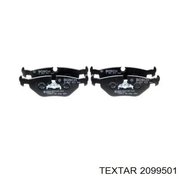 Compre 2099501 Textar Sapatas do freio traseiras de disco