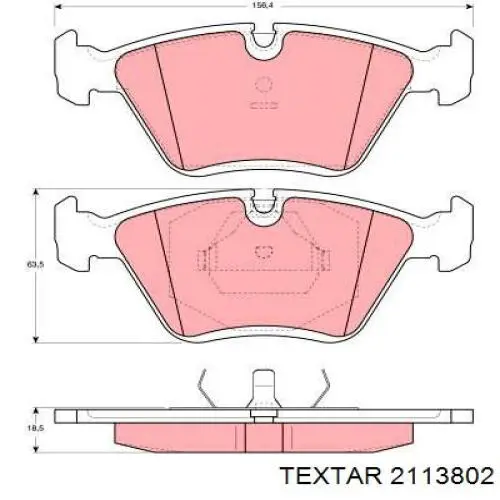 Compre 2113802 Textar Sapatas do freio dianteiras de disco