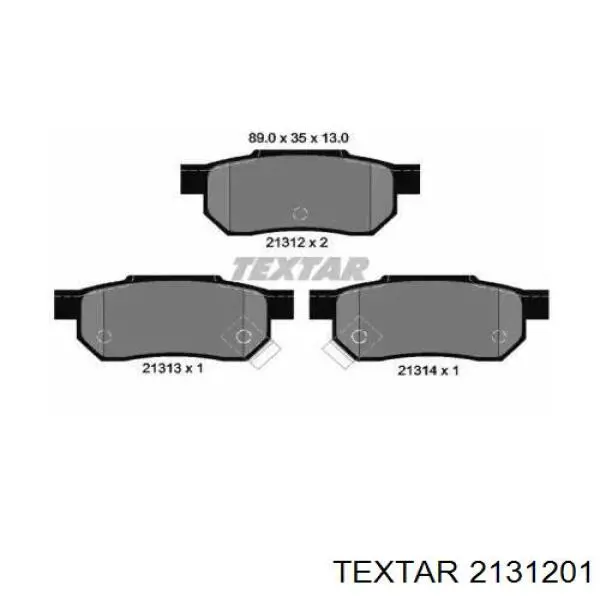Sapatas do freio traseiras de disco Textar 2131201 preço, a partir de 26,54 USD