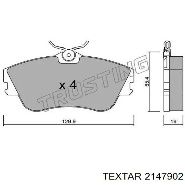 Compre 2147902 Textar Sapatas do freio dianteiras de disco