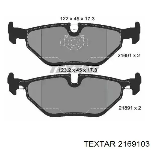 Sapatas do freio traseiras de disco Textar 2169103 preço, a partir de 31,55 USD