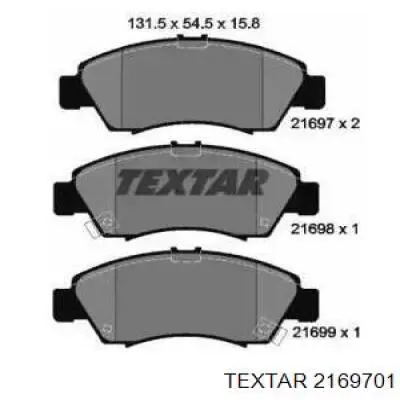 Compre 2169701 Textar Sapatas do freio dianteiras de disco