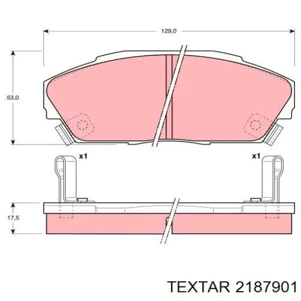Compre 2187901 Textar Sapatas do freio dianteiras de disco