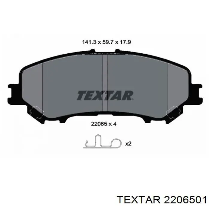Sapatas do freio dianteiras de disco Textar 2206501 preço, a partir de 29,91 USD