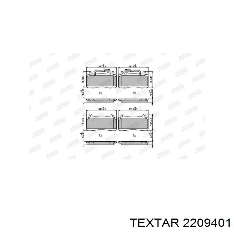 Compre 2209401 Textar Sapatas do freio dianteiras de disco