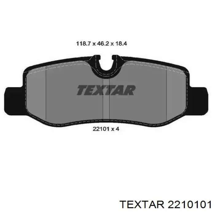 Sapatas do freio traseiras de disco Textar 2210101 preço, a partir de 25,79 USD