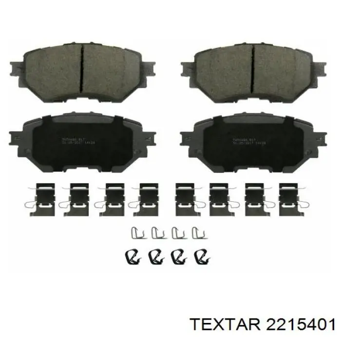 Compre 2215401 Textar Sapatas do freio dianteiras de disco