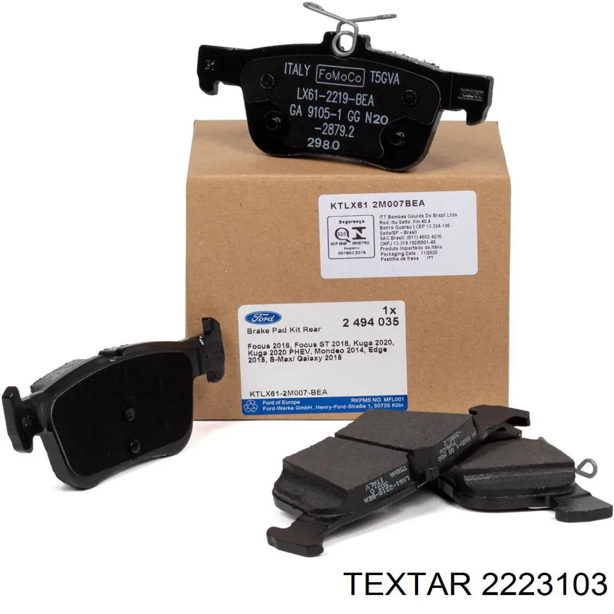 Sapatas do freio traseiras de disco Textar 2223103 preço, a partir de 31,21 USD