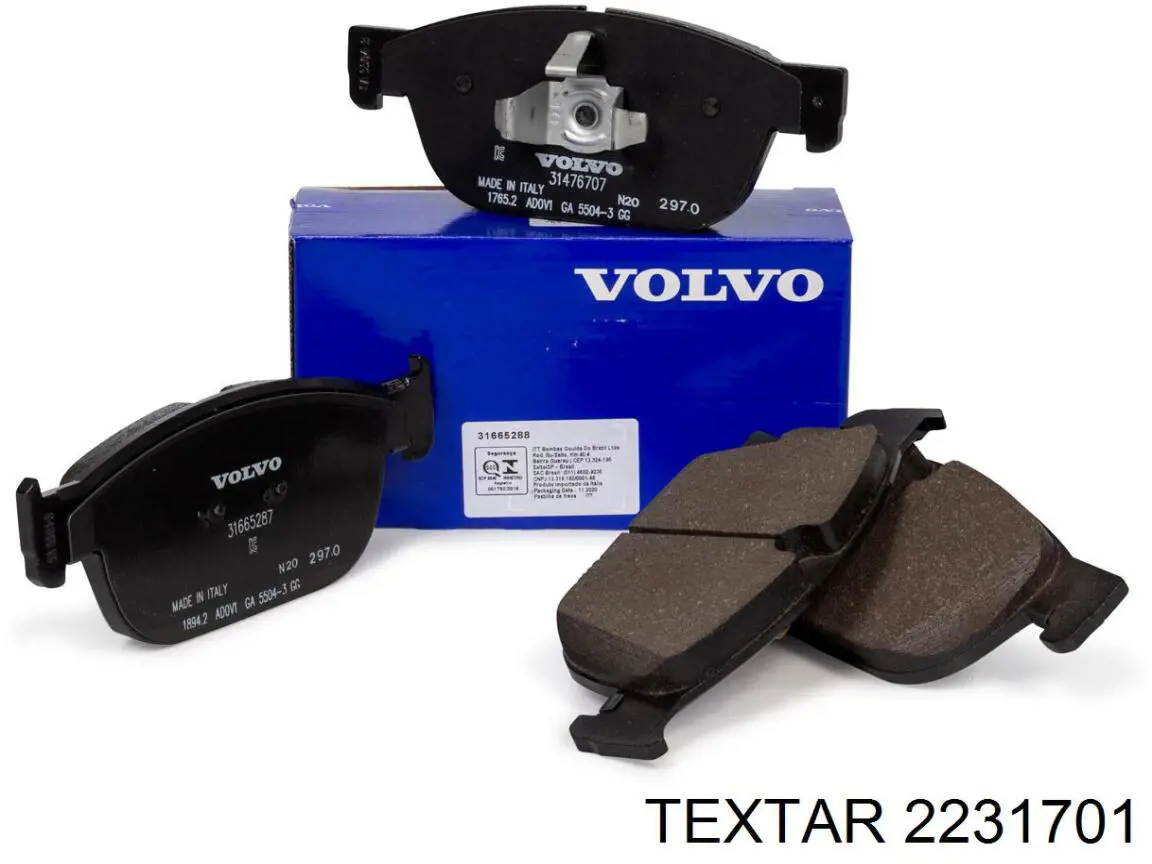 Compre 2231701 Textar Sapatas do freio dianteiras de disco