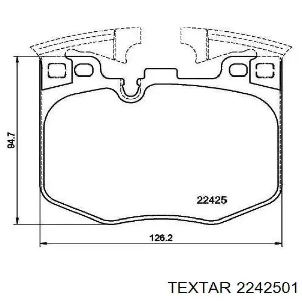 Sapatas do freio dianteiras de disco Textar 2242501 preço, a partir de 64,04 USD