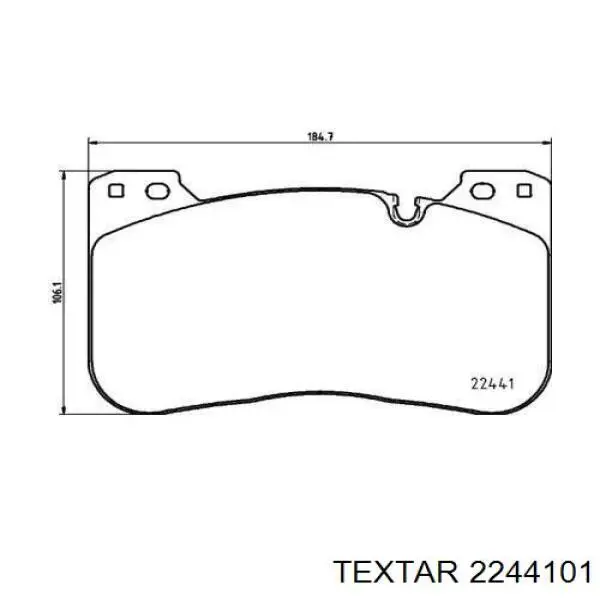2244101 Textar Sapatas do freio dianteiras de disco