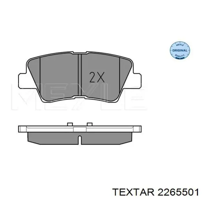 Compre 2265501 Textar Sapatas do freio traseiras de disco