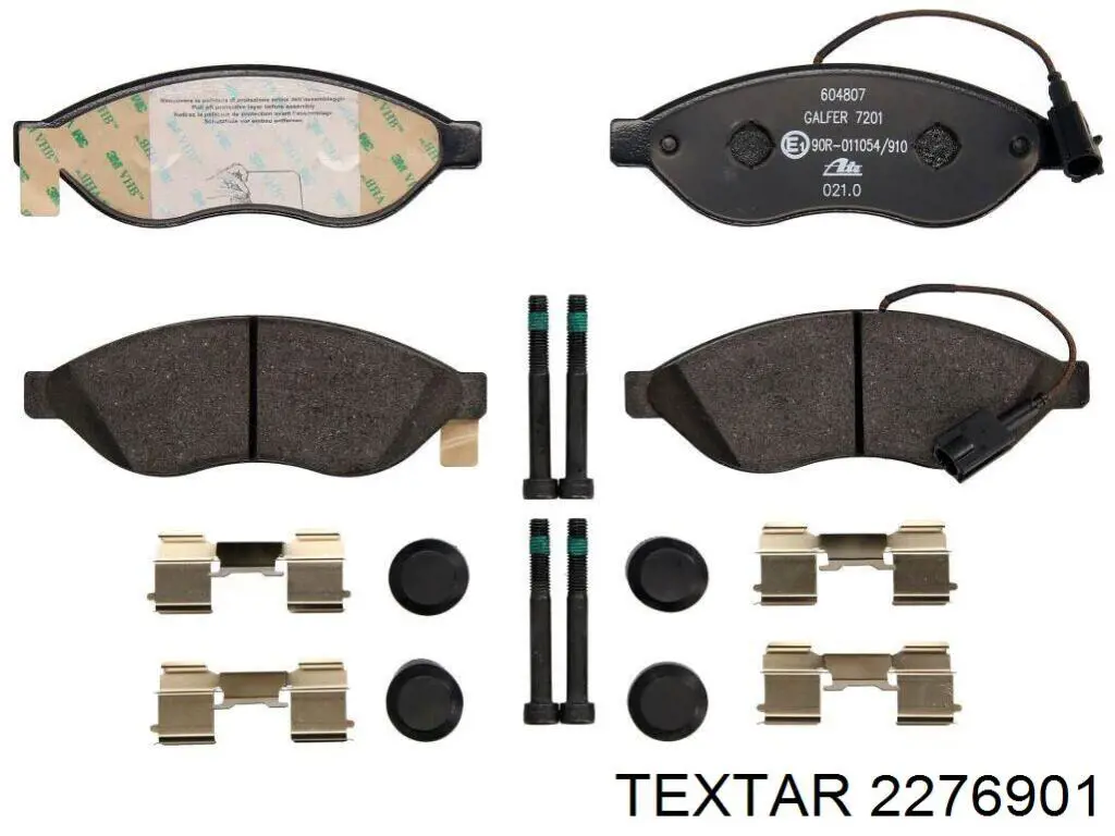 2276901 Textar Sapatas do freio dianteiras de disco