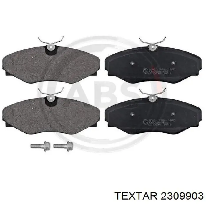 Compre 2309903 Textar Sapatas do freio dianteiras de disco