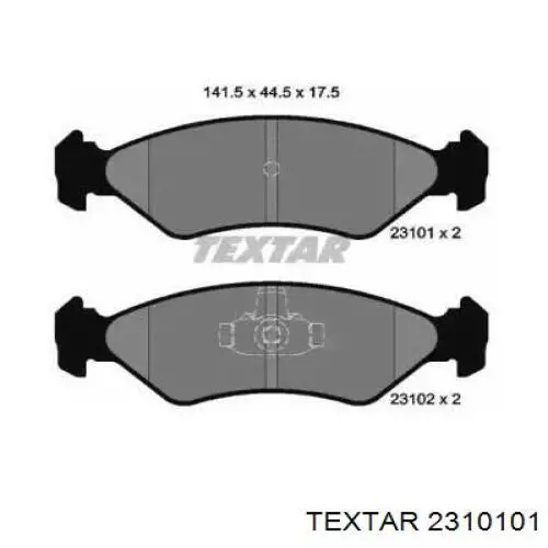 Sapatas do freio dianteiras de disco Textar 2310101 preço, a partir de 21,51 USD