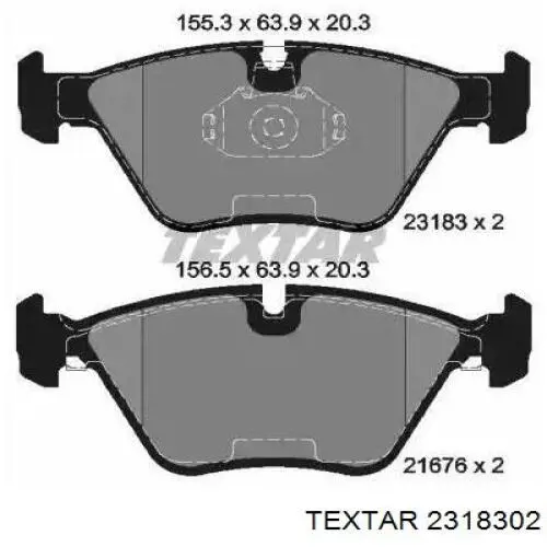 Sapatas do freio dianteiras de disco Textar 2318302 preço, a partir de 36,04 USD