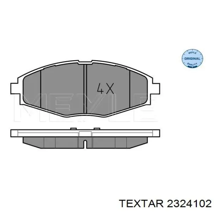 Compre 2324102 Textar Sapatas do freio dianteiras de disco