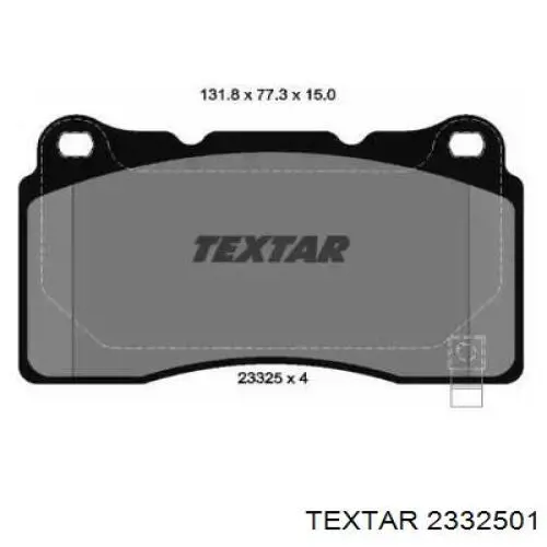 Compre 2332501 Textar Sapatas do freio dianteiras de disco