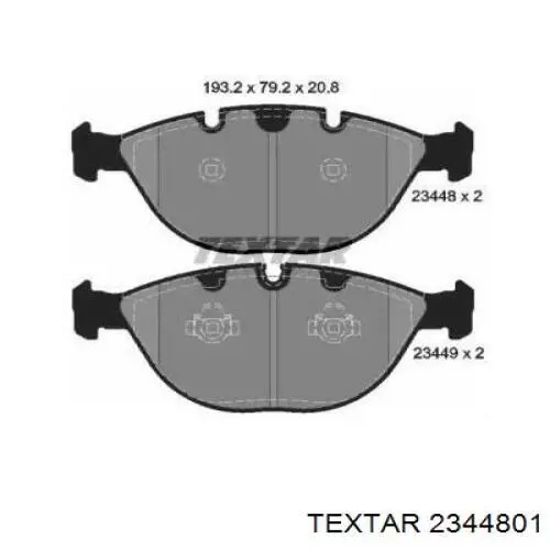 Sapatas do freio dianteiras de disco Textar 2344801 preço, a partir de 81,08 USD