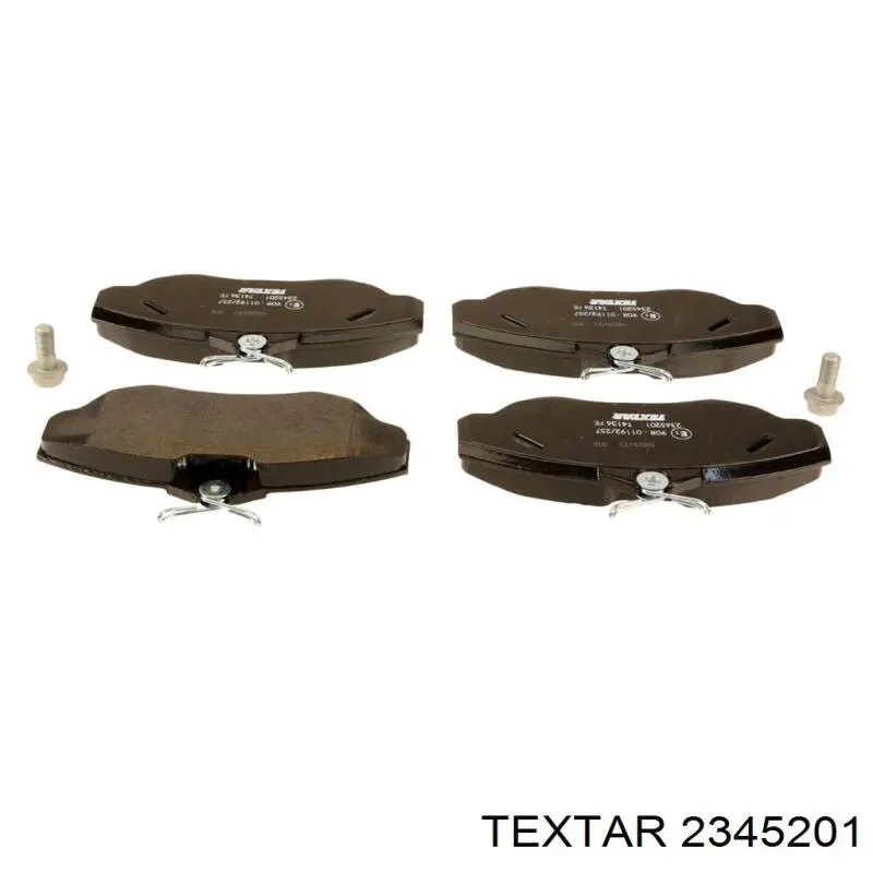 Compre 2345201 Textar Sapatas do freio dianteiras de disco