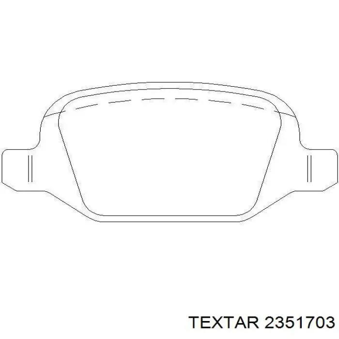 Compre 2351703 Textar Sapatas do freio traseiras de disco