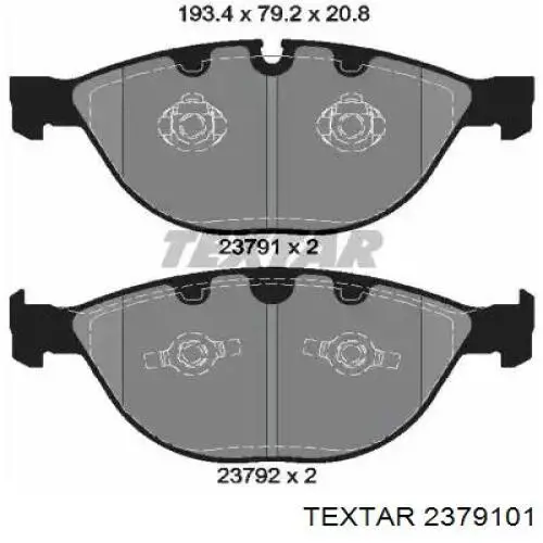 Sapatas do freio dianteiras de disco Textar 2379101 preço, a partir de 55,29 USD