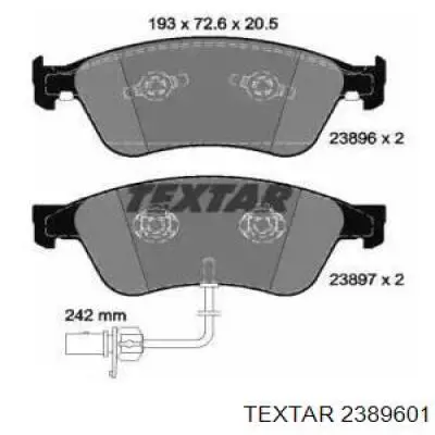 Sapatas do freio dianteiras de disco Textar 2389601 preço, a partir de 67,77 USD
