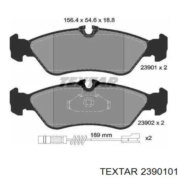 Sapatas do freio traseiras de disco Textar 2390101 preço, a partir de 29,81 USD