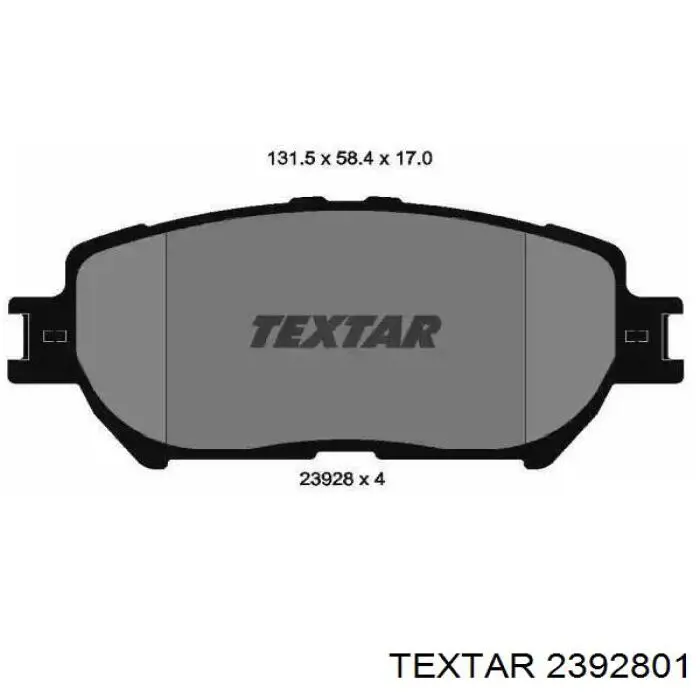 Sapatas do freio dianteiras de disco Textar 2392801 preço, a partir de 61,05 USD