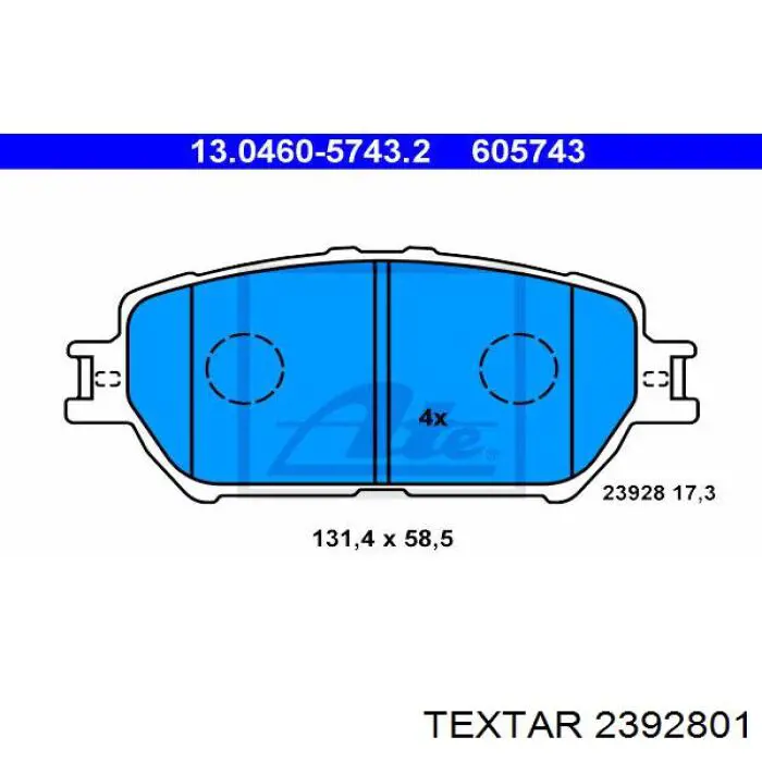 Compre 2392801 Textar Sapatas do freio dianteiras de disco
