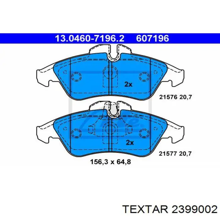 Compre 2399002 Textar Sapatas do freio dianteiras de disco