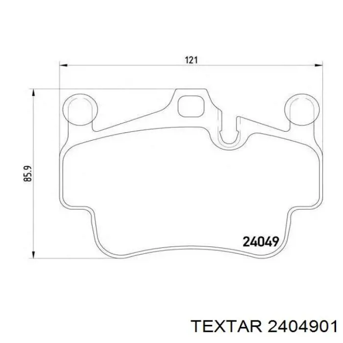 Compre 2404901 Textar Sapatas do freio dianteiras de disco