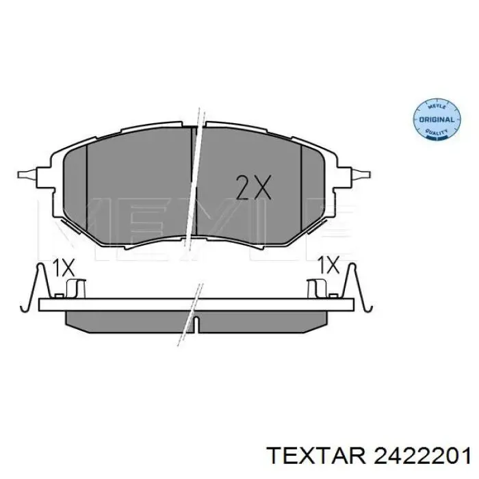 Compre 2422201 Textar Sapatas do freio dianteiras de disco