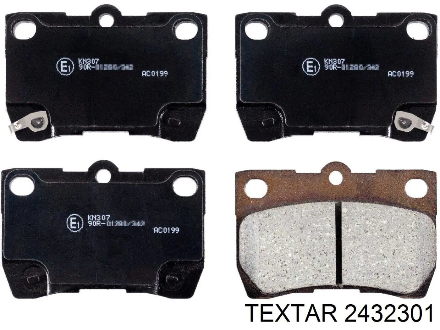 Compre 2432301 Textar Sapatas do freio traseiras de disco