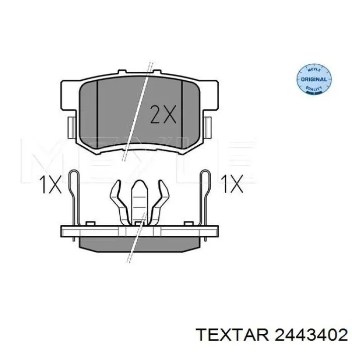 Compre 2443402 Textar Sapatas do freio traseiras de disco