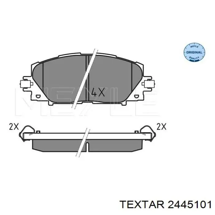 Compre 2445101 Textar Sapatas do freio dianteiras de disco
