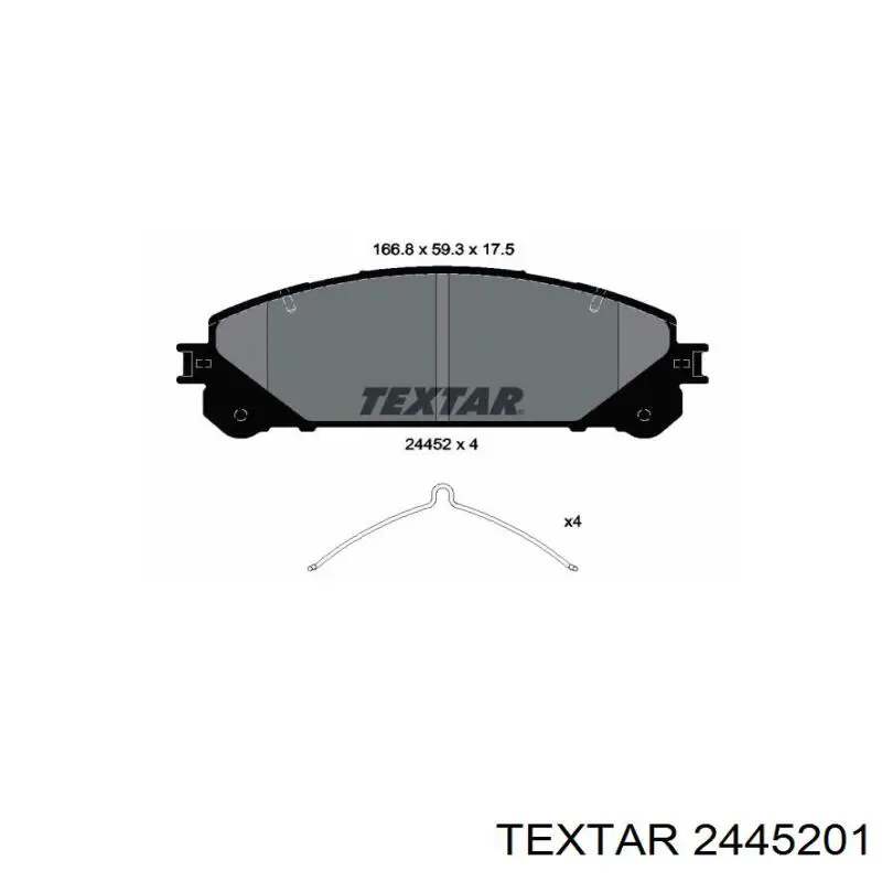 Compre 2445201 Textar Sapatas do freio dianteiras de disco
