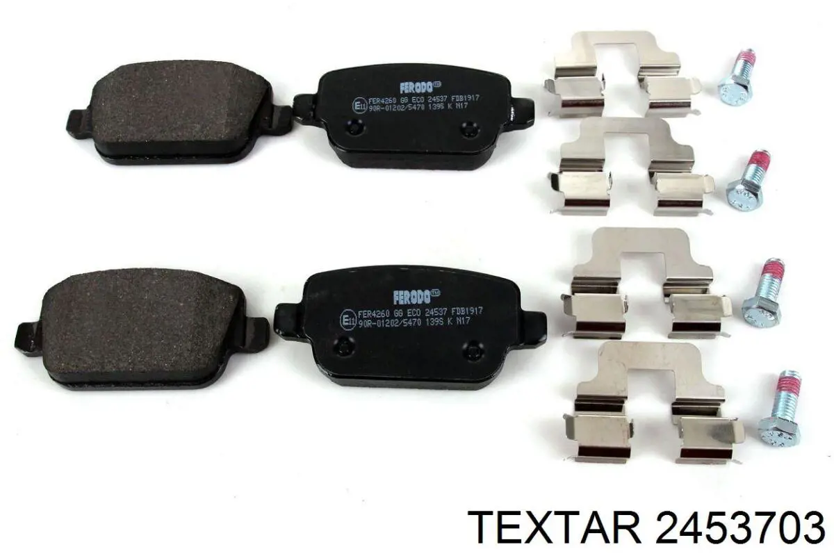 Compre 2453703 Textar Sapatas do freio traseiras de disco