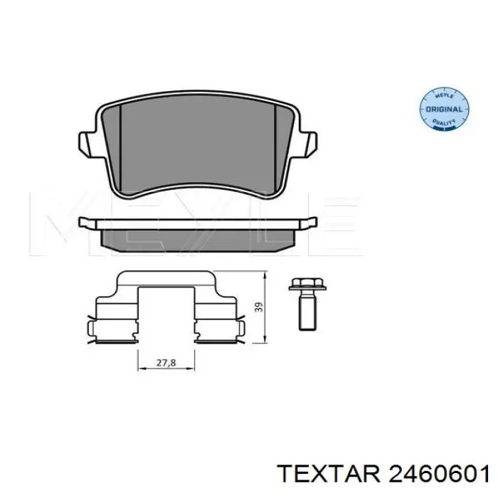 Compre 2460601 Textar Sapatas do freio traseiras de disco