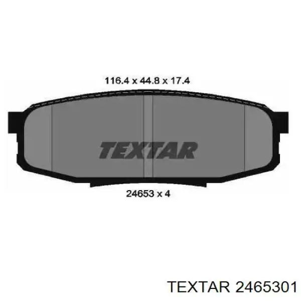 Sapatas do freio traseiras de disco Textar 2465301 preço, a partir de 35,65 USD