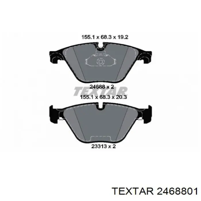 Compre 2468801 Textar Sapatas do freio dianteiras de disco