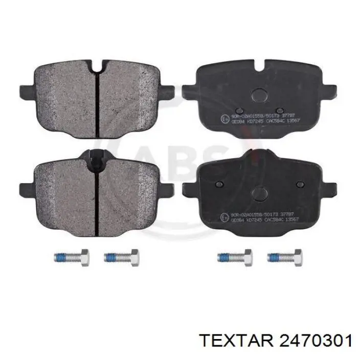 Compre 2470301 Textar Sapatas do freio traseiras de disco